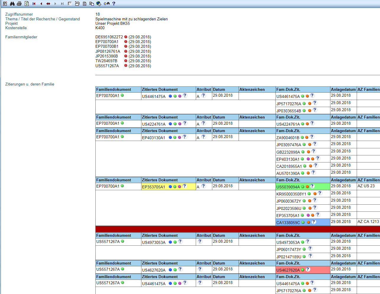 XPAT<sup>®</sup> RecDoc Screenshot Dokumentevaluation